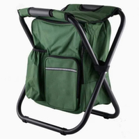 Sac à dos tabouret 3-en-1 isotherme en tissu Oxford avec logo personnalisé et sac isotherme pour camping et pêche en extérieur