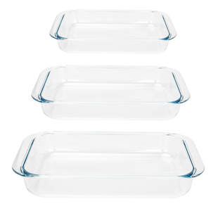 Plat de cuisson en verre transparent pour <span class=keywords><strong>four</strong></span> plat de casserole oblong plat de cuisson rectangulaire ustensiles de cuisson en verre plat de cuisson - Product Image 5