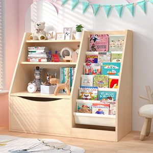 Armoire scolaire de <span class=keywords><strong>rangement</strong></span> <span class=keywords><strong>et</strong></span> d'affichage Tiroir pour bébé caché en bois Étagère pour enfants à 2 niveaux <span class=keywords><strong>et</strong></span> armoire de <span class=keywords><strong>rangement</strong></span> pour livres - Product Image 1