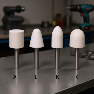 Tampons de polissage en feutre Fervi sur tige en formes A, L, K, C pour un polissage de précision - Product Image 3