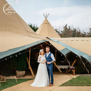 <span class=keywords><strong>Tipi</strong></span> de tente de camping indien en toile de style pyramide luxueux - Product Image 6