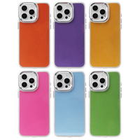 Chine usine de haute qualité belle couverture de téléphone grand trou TPU + acrylique couleur transparente étui de téléphone pour iPhone pour Samsung