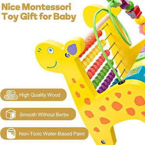 2025 Hot nhà máy tùy chỉnh 6 trong 1 bằng gỗ Bàn tính Montessori đồ chơi hạt Mê Cung chàng trai cô gái nóng bán trong tiếng Anh cho trẻ mới biết đi - Product Image 5