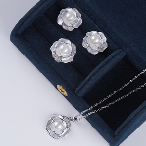 18k Gold Plated Handmade Natural Real Freshwater Pearl <strong>Beads</strong> <strong>Necklace</strong> Earring <strong>Ring</strong> Jewelry Set for Women - Product Image 1