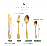 Couverts Vintage Or Mat de Qualité Alimentaire 16 Pcs Villeroy et Boch Couverts Sets d'argenterie