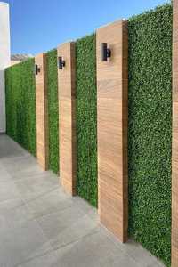 नया डिजाइन जंगल पवन हरे पौधे की दीवार खड़ी दीवार खड़ी कृत्रिम हरे पौधे घास की दीवार लटका कृत्रिम हरे पौधे घास की दीवार - Product Image 5