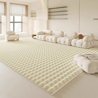 Superweicher Teppich mit Blasendesign, Kunstfell-Teppich für Wohnzimmer, Schlafzimmer, Heimbereich, Kunstfell-Blasenteppich