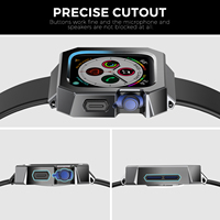 Aha Style Premium Aluminium legierung Metall abdeckung für Apple Watch im TPU Hard Shell 44MM Uhrengehäuse