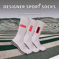 Chaussettes de compression personnalisées pour femmes, style sport, avec grip, broderie et bordure tricotée, pour le printemps, à porter en plusieurs positions (haut/bas)