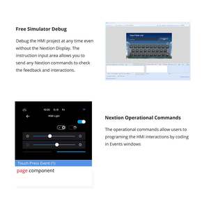 หน้าจอ LCD รุ่นพื้นฐาน NEXTION ขนาด 2.4" 2.8" 3.2" 3.5" HMI TFT อัจฉริยะ 5V พร้อมหน้าจอสัมผัสแบบ Resistive  หน้าจอแสดงผลแบบ Free Debug รุ่น L137 - Product Image 5