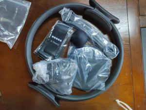 महिलाओं के लिए कस्टम लोगो थोक योग गुलाबी खिंचाव के कपड़े प्रतिरोध बैंड, पाइलेट्स किट के साथ रिंग - Product Image 5