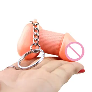 Top New Adult Sex Toy Hen Party Dildos Key For Fun Sex Key Chains Plastic Dildos Toy Sexy Penis Keyring Individual Keychains