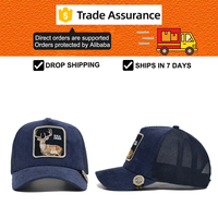 Gorra Trucker de Lona 100% Algodón con Malla, Serie Animales de Granja, Unisex, con Logotipo Personalizado Bordado, Moda Popular, Venta al por Mayor