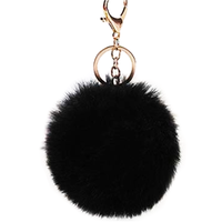 Porte-clés pompon, peluche, licorne, tendance, boule en fourrure