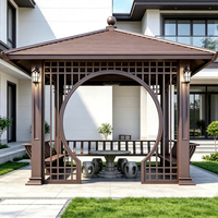 Pergola à toit à lamelles en alliage d'aluminium thermolaqué, multi-scènes, moderne, écologique, anti-corrosion, pour terrasse et jardin