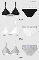 Haute qualité femmes col en v ensembles de lingerie respirant rassemblement dames Sport soutien-gorge et culottes ensembles avec Logo bande élastique