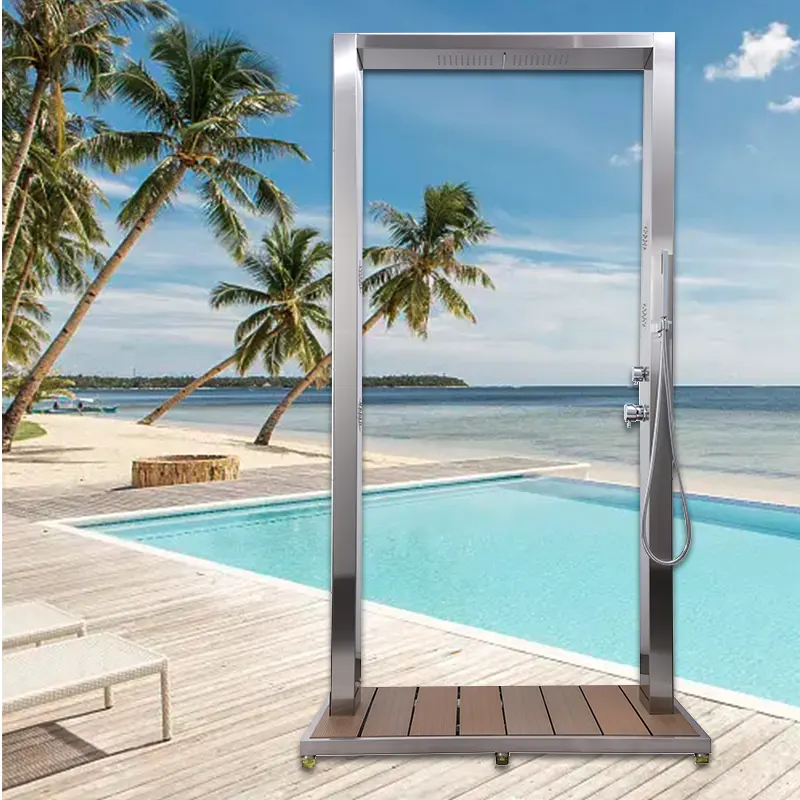 Hydrorelax piscine extérieure plage douche au sol en acier inoxydable piscine jardin douche extérieure