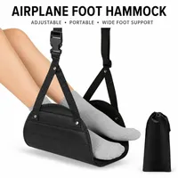 Repose-pieds d'avion en fibre de polyester réglable et portable, avec support large pour les longs trajets, le bureau et les voyages