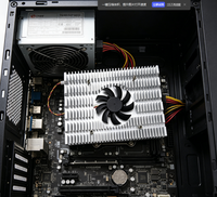Ventilateur PWM 4 broches à 9 pales personnalisé, faible bruit, dissipateur thermique en aluminium extrudé pour le refroidissement de la carte graphique VGA