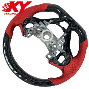 Volante de carreras personalizado de fibra de carbono con LED y RPM, compatible con Honda Fit City GE6 GR8 GK5 Civic HRV XRV - Product Image 3