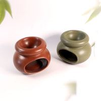 Multiples Brûleurs d'Encens à Huiles Essentielles en Céramique Ancienne pour Yoga SPA Parfums d'Intérieur Dispositif de Chauffage et de Fusion de Cire