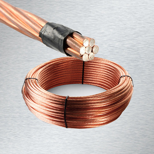 Tùy chỉnh/bán buôn đồng trần mạ thép dây dẫn Trái Đất dây 120mm2 Đồng điện bị mắc kẹt cáp cho nền tảng hệ thống - Product Image 1