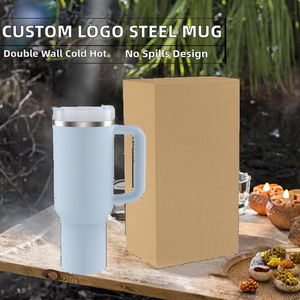 Custom Logo 304 Stainless Steel Cute Tumbler Bulk Large Capacity <b>Double</b> <b>Wall</b> Vacuum Insulated Spill Proof Travel Coffee <b>Mug</b> - Product Image 2
