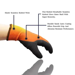 High Quality Knitted Acrylic Winter Warm Outdoor Waterproof Double Dipped Water Proof Motorcycle Riding Ski Gloves