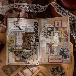 Lot de 20 pièces d'autocollants de livres assortis, séries rétro, compte à main, matériel de décoration, Collage, 4 modèles - Product Image 4