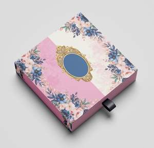 Boîte à couvercle à base pliante de luxe de haute qualité avec doublure logo d'arrivée personnalisé matériaux recyclés pour emballage de chaussettes de vêtement cadeau - Product Image 2