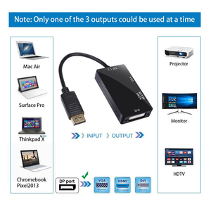 Đa Chức Năng 3 Trong 1 Dp Để DVI VGA <span class=keywords><strong>HDMI</strong></span> 3 Pprts Chuyển Đổi Adapter Hiển Thị Cổng Dp Để <span class=keywords><strong>HDMI</strong></span> 4K Cáp Cho PC Máy Tính Xách Tay Comput - Product Image 2