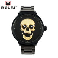 Montre de Luxe pour Homme en Alliage, Cadran 48mm, Mouvement Quartz, Résistance à l'Eau 3 ATM, Design Squelette Steampunk, Fermoir Papillon, Tendance