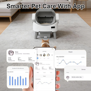 Bac à litière automatique pour chat, grande taille, protection de sécurité, bac à litière autonettoyant avec contrôle par application Tuya, contrôle des odeurs pour plusieurs chats - Product Image 3