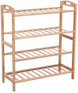Zapatero De <span class=keywords><strong>Bambu</strong></span> <span class=keywords><strong>scarpiera</strong></span> in bambù per interni ed esterni armadio per interni 4 livelli organizzatore di scarpe in legno massello autoportante con manico - Product Image 1