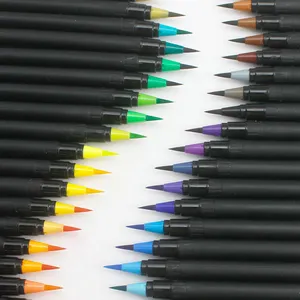 기본 아트 마커 유연하고 실제 브러시 24 색 수채화 브러시 펜