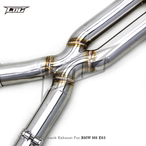 Silenciador BSK Catback para <span class=keywords><strong>BMW</strong></span> <span class=keywords><strong>M6</strong></span> E63 <span class=keywords><strong>V10</strong></span> 5.0L 2006-2010 Dual X Midpipe Straight 2,75 pulgadas SUS304 Sistema de escape de tubo Sonido activo - Product Image 4