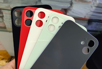 Grand boîtier arrière en verre pour iPhone 8 Plus X XS Max XR 11 12 14 Pro Mini SE Couvercle de porte arrière Boîtiers de téléphone portable