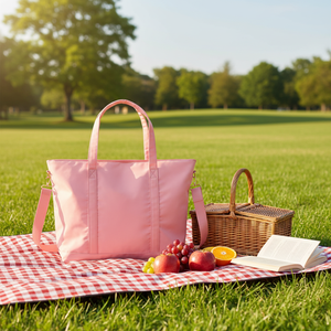 Bolso Tote de Mujer para el Verano 2026, Bolso de Mano de Diseñador de Lujo, Bolso de Compras Grande Tipo Cubo Rosa con Bolsillo - Product Image 4