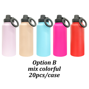 Stainless Steel Powder Coated Vacuum Insulated Copper Plated 32Oz Water Bottle <b>Phone</b> <b>Holder</b> With Magnetic <b>Rings</b> Flip Straw - Product Image 4