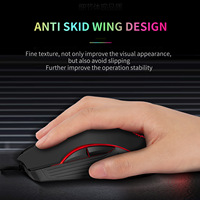 Ratón para Juegos DVA Design RGB Silencioso, con Cable USB, para PC, Orientación para Mano Derecha, Sensor Óptico de 2400 DPI, Portátil, para Niños y Niñas, Venta al Por Mayor