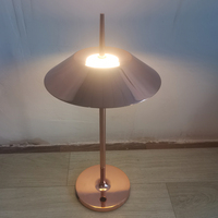 Lampe de Table en or Rechargeable à capteur tactile, lampe de bureau sans fil pour Bar Restaurant café salon
