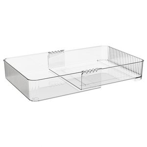 Plastic Extendable Partition <b>Storage</b> <b>Box</b> Modern Design for Desktop Compartment Kitchen Tableware Sundries Adjustable Drawer - Product Image 5