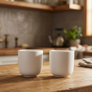 Set di 2 Tazze da Espresso in Ceramica da 90ml per Uomo, Collezione Seasons - Product Image 2