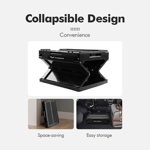 Hộp Đựng Đồ Ngoài Trời KingGear Cho Xe Hơi/Bếp, Hộp Nhựa Mini 1.0, Hộp Đựng Hàng Hóa Đa Năng, Nắp Gỗ, Hộp Gấp Cắm Trại - Product Image 4