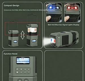 Radio numérique DAB avec affichage, canal d'urgence <span class=keywords><strong>EWF</strong></span>, haut-parleur intégré, lampe de camping extérieure, portable, à manivelle et solaire - Product Image 6