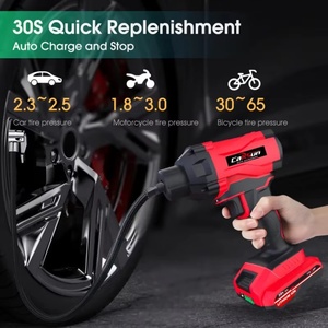 Pompe à <span class=keywords><strong>air</strong></span> pour voiture sans fil, pompe gonflable portable, compresseur d'<span class=keywords><strong>air</strong></span> rechargeable, gonfleur de pneus automatique numérique pour voiture - Product Image 2