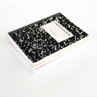 Cuaderno de composición térmico para estudiantes, tamaño A6, con diseño personalizado de copo de nieve de mármol multicolor, encuadernación cosida, 200 páginas, papel ecológico