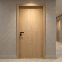 Porte intérieure en bois massif insonorisée et ignifugée moderne pour chambre à coucher, usage résidentiel et commercial