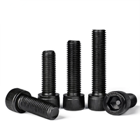Vis à tête hexagonale en acier au carbone noir M1.6 M2 M2.5 M3 M4 M5 M6 M8 M10 M12 pour automobiles