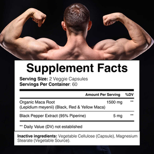 OEM-Hersteller Peruanische Maca-Kapseln für männliche pflanzliche Vitalität unterstützung Lindert Müdigkeit Maca-Wurzel kapseln - Product Image 3